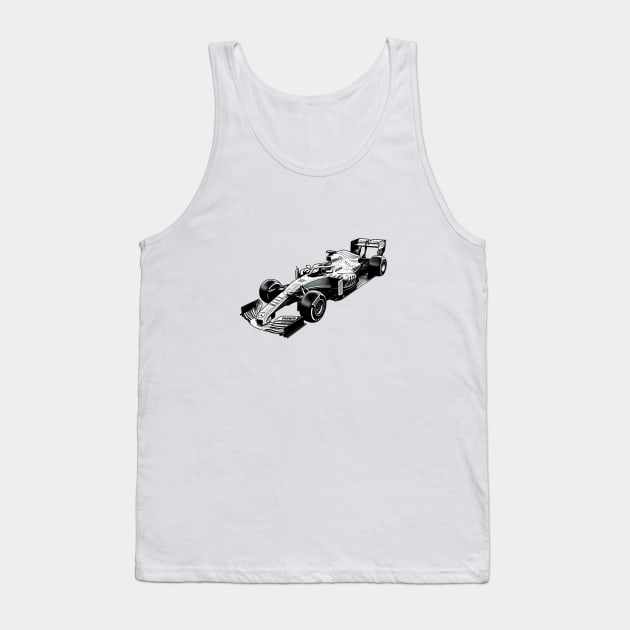 Formula 1 Car Silver Arrow Tank Top by Artifyio